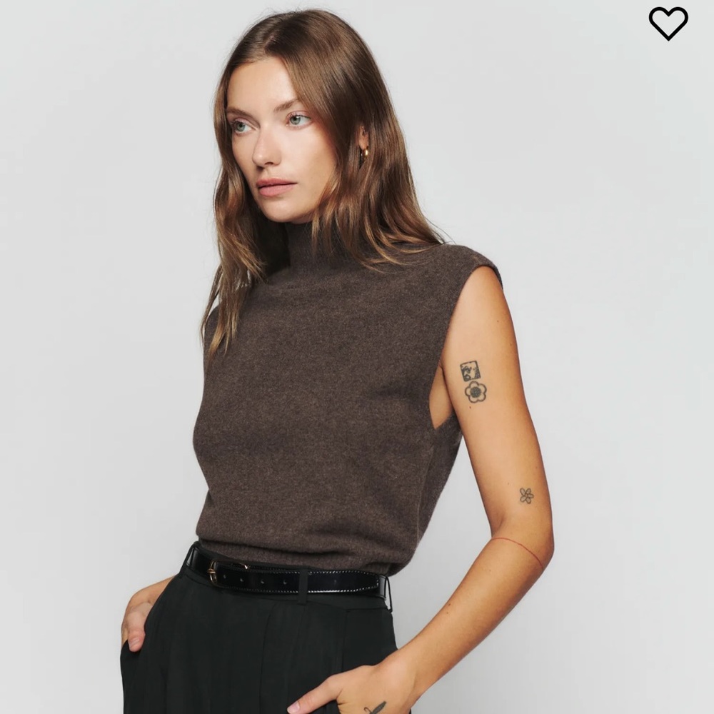 Reformation cashmere sleeveless sweater. XS. New without tags. Never worn.